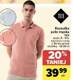 Carrefour Koszulka polo męska rozm. s-3xl Tex oferta