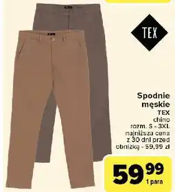 Carrefour Spodnie męskie chino rozm. s-3xl Tex oferta