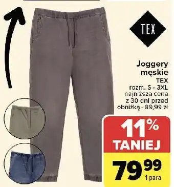 Carrefour Joggery męskie s-3xl Tex oferta