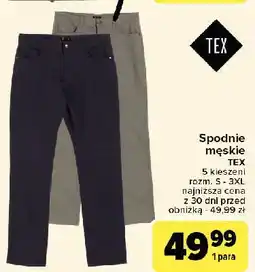 Carrefour Spodnie męskie s-3xl Tex oferta