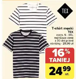 Carrefour T-shirt męski s-3xl Tex oferta