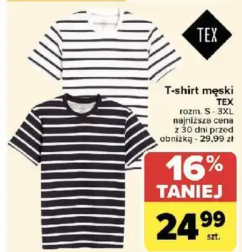 Carrefour T-shirt męski s-3xl Tex oferta