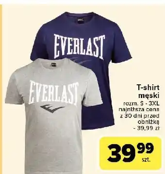 Carrefour T-shirt męski czarny Everlast oferta