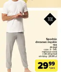 Carrefour Spodnie dresowe męskie s-3xl Tex oferta