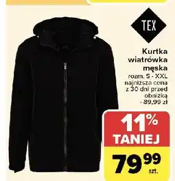 Carrefour Kurtka wiatrówka męska Tex oferta