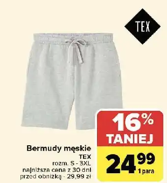 Carrefour Bermudy męskie s-3xl Tex oferta