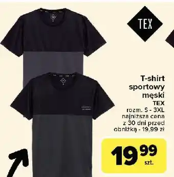 Carrefour T-shirt sportowy męski s-3xl Tex oferta