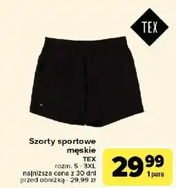 Carrefour Szorty sportowe męskie s-3xl Tex oferta