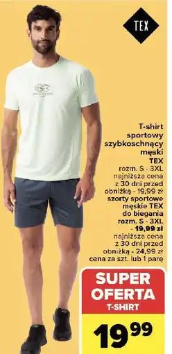 Carrefour Szorty sportowe męskie s-3xl Tex oferta