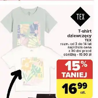 Carrefour T-shirt dziewczęcy 3-14 lat Tex oferta