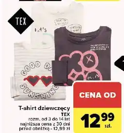 Carrefour T-shirt dziewczęcy 3-14 lat Tex oferta