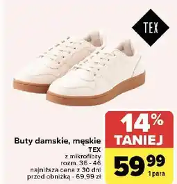 Carrefour Buty mikrofibra 36-46 Tex oferta