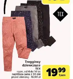 Carrefour Tregginsy dziewczęce 3-14 lat Tex oferta