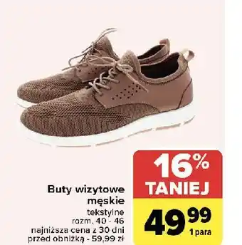 Carrefour Buty męskie wizytowe 40-46 oferta