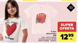 Carrefour T-shirt dziewczęcy 3-14 lat Tex oferta