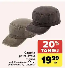 Carrefour Czapka męska patrolówka oferta