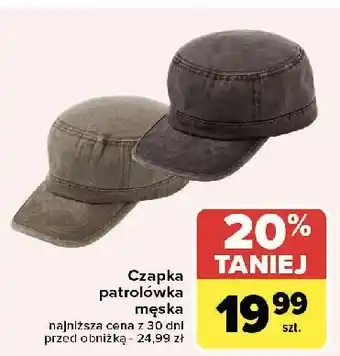 Carrefour Czapka męska patrolówka oferta