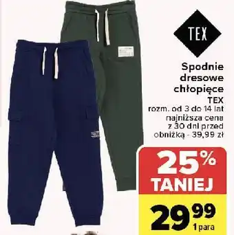 Carrefour Spodnie chłopięce 3-14 lat Tex oferta