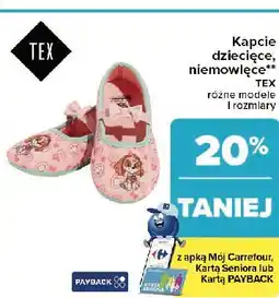 Carrefour Kapcie niemowlęce Tex oferta