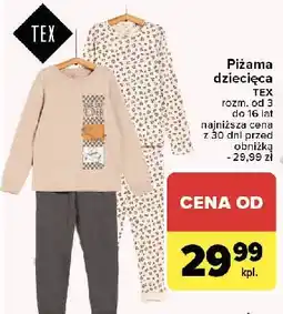 Carrefour Piżama dziecięca 3 mies - 16 lat Tex oferta