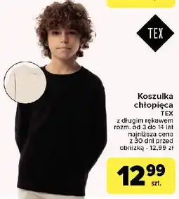 Carrefour Koszulka chłopięca długi rękaw 3-14 lat Tex oferta