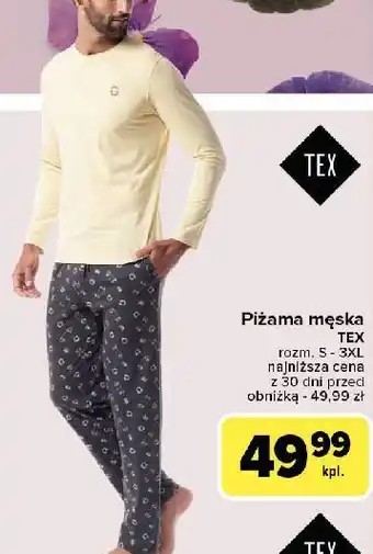 Carrefour Piżama męska s-3xl Tex oferta