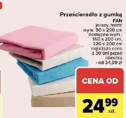 Carrefour Prześcieradło z gumką fan 220 x 200 cm oferta