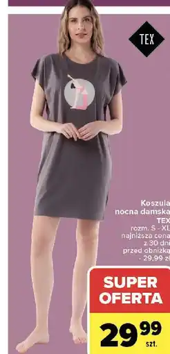 Carrefour Koszula nocna damska rozm. s-xl Tex oferta