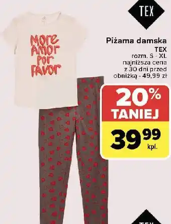 Carrefour Piżama damska s-xl Tex oferta