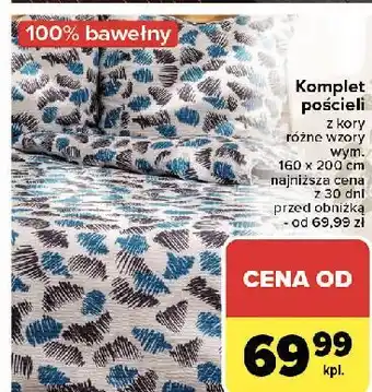 Carrefour Komplet pościeli z kory 160 x 200 cm + 2 70 80 oferta