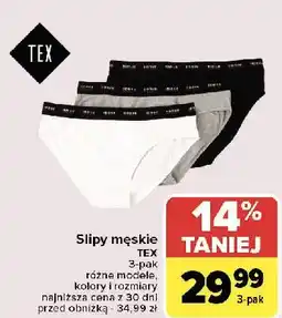 Carrefour Slipy męskie Tex oferta