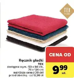 Carrefour Ręcznik gładki 70 x 120 cm Tex oferta