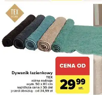 Carrefour Dywanik łazienkowy 50 x 80 cm Tex oferta