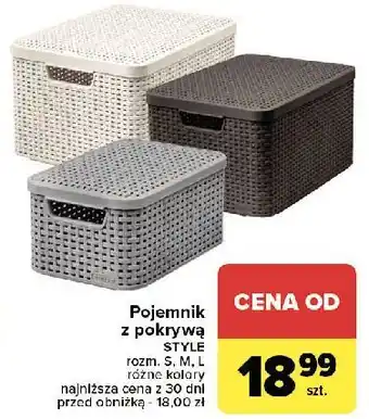 Carrefour Pojemnik z pokrywką style l oferta