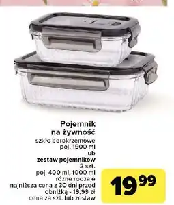 Carrefour Pojemnik szklany na żywność 1 l oferta