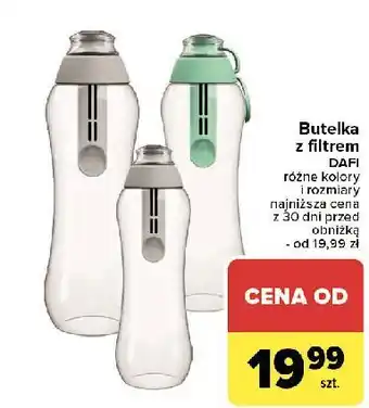 Carrefour Butelka filtrująca wodę 700 ml + filtr Dafi oferta