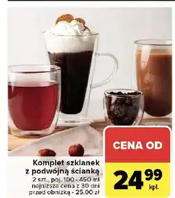 Carrefour Komplet szklanek podwójne ścianki 100 ml oferta