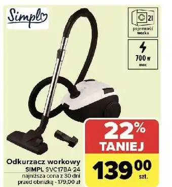 Carrefour Odkurzacz svc17ba-24 Simply oferta