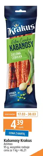 E.Leclerc Kabanosy zielona cebulka Krakus Animex oferta