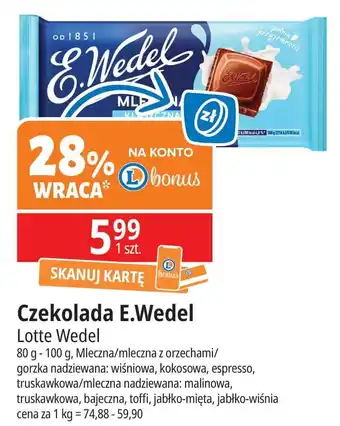 E.Leclerc Czekolada jabłko-wiśnia E. Wedel oferta