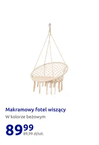 Action Makramowy fotel wiszący oferta