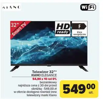 Carrefour Telewizor 32'' elegance Kiano oferta