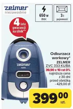 Carrefour Odkurzacz kuba zvc 333 Zelmer oferta