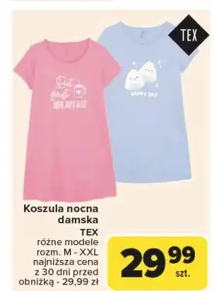 Carrefour Koszula nocna m-2xl Tex oferta