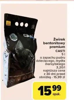 Carrefour Żwirek bentonitowy o zapachu mydła marsylskiego Casti oferta