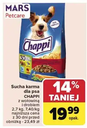 Carrefour Karma dla psa wołowina + drób Chappi oferta