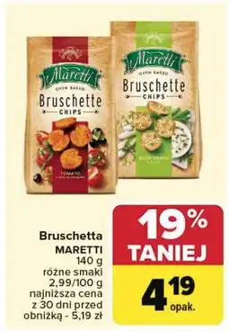 Carrefour Bruschetta kwaśna śmietana i cebula Maretti Bruschette oferta