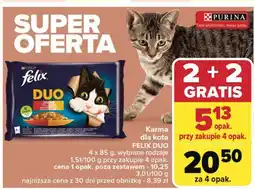 Carrefour Karma dla kota z wołowiną i drobiem Purina Felix Fantastic Duo oferta