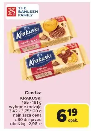 Carrefour Ciastka Krakuski Serduszka oferta