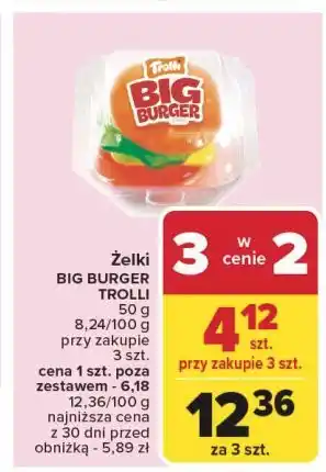 Carrefour Żelki w kształcie hamburgerów Trolli oferta